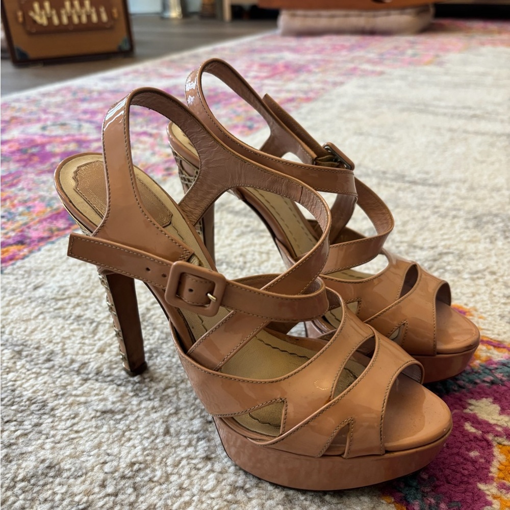 Dior Women's Brown Strappy Heels - Picture 2 of 6